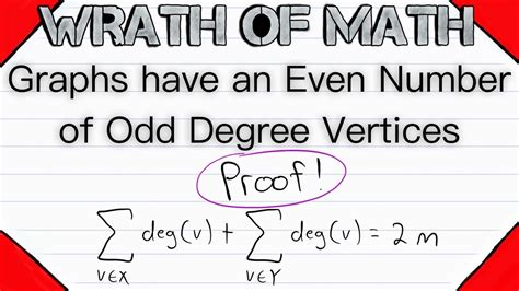 Proof: Every Graph has an Even Number of Odd Degree Vertices .